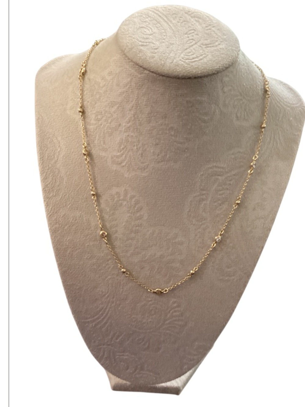 Lauren Ralph Lauren Gold Bead Station Chain Necklace
